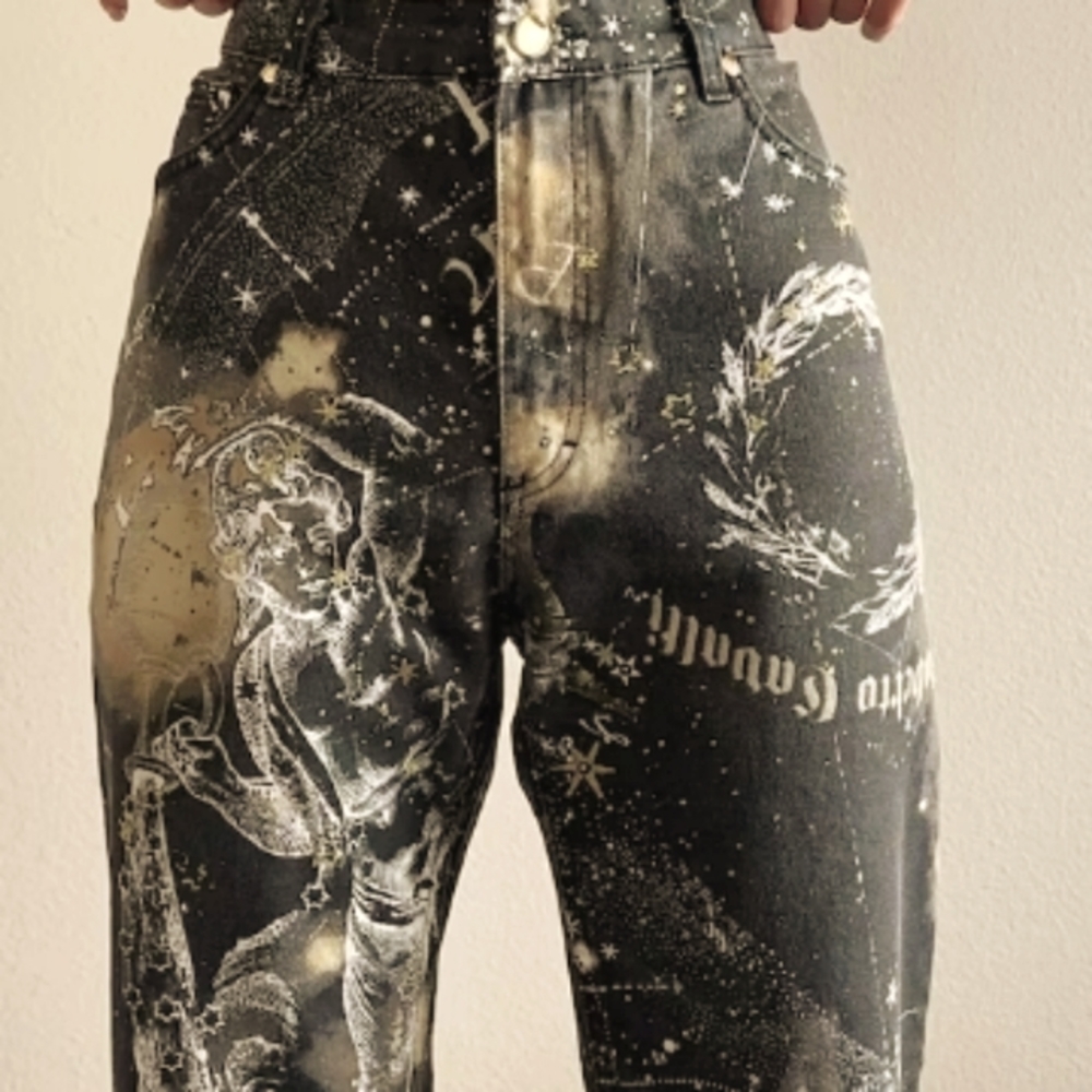 ROBERTO  CAVALI VINTAGE HOROSCOPE PANTS . ONLY 1 ONES ONLINE $250 OBO